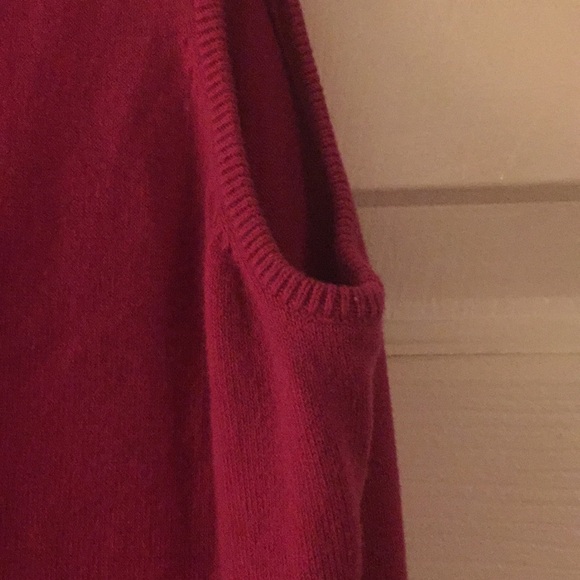 4/$20 Talbots Magenta Pink sleeveless sweater Lge - Picture 4 of 6